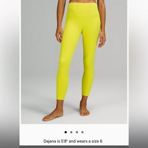 lululemon Align™ High-Rise Pant 25" Yellow Serpentine Size 0